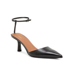 NEOUS Black Leather Made In Italy Toliman Slingback Pumps